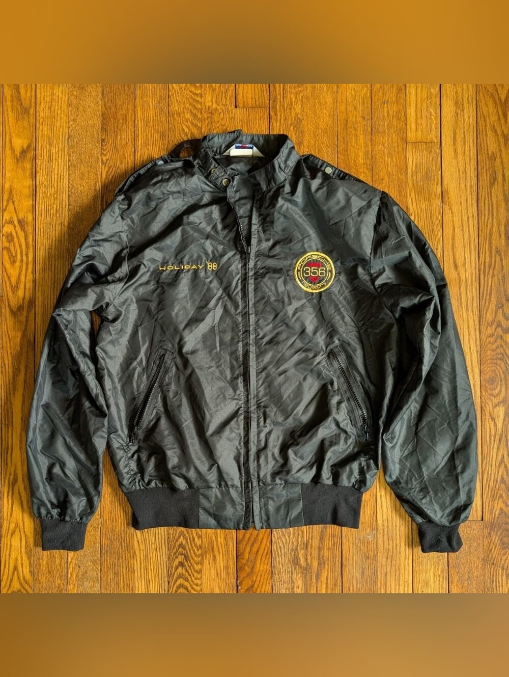 Vintage 80's Original Porsche 356 Registry Windbreaker Jacket 1988 Meeting